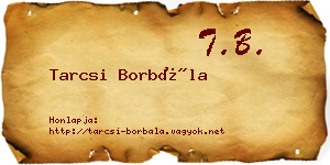 Tarcsi Borbála névjegykártya